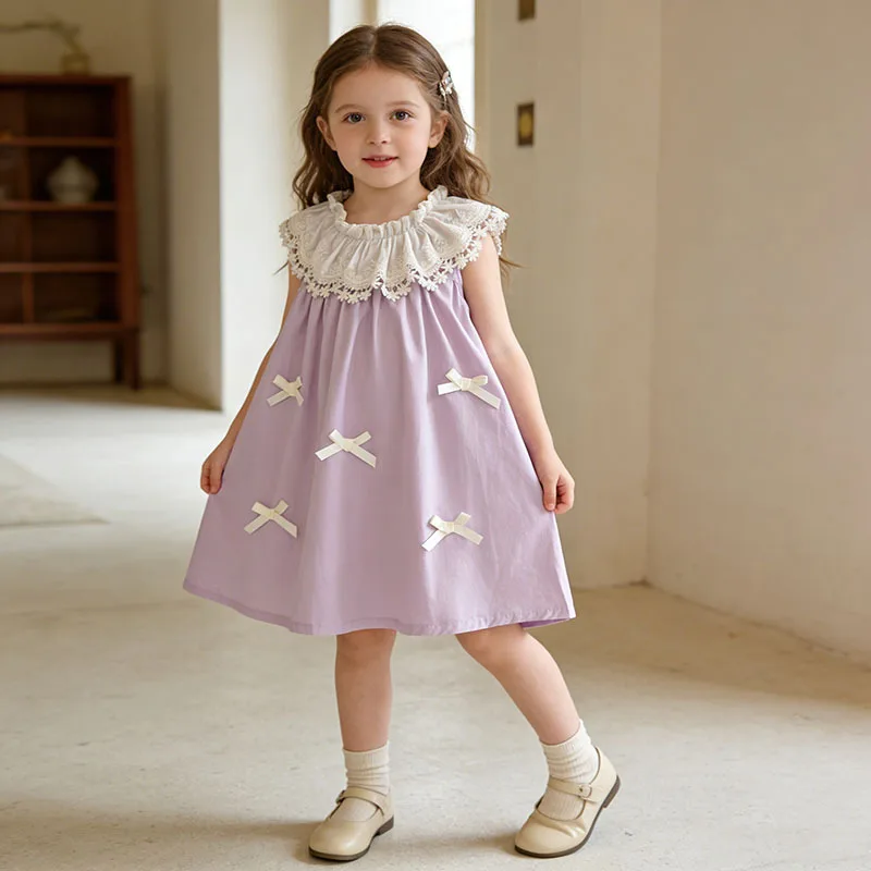 HOT Sweet Princess Girl's Summer Dress with Ruffle Collar Sleeveless Vest Dress with Butterfly Knot for Baby Girls New Arrival
HOT Sweet Princess Girl's Summer Dress with Ruffle Collar Sleeveless Vest Dress with Butterfly Knot for Baby Girls New Arrival