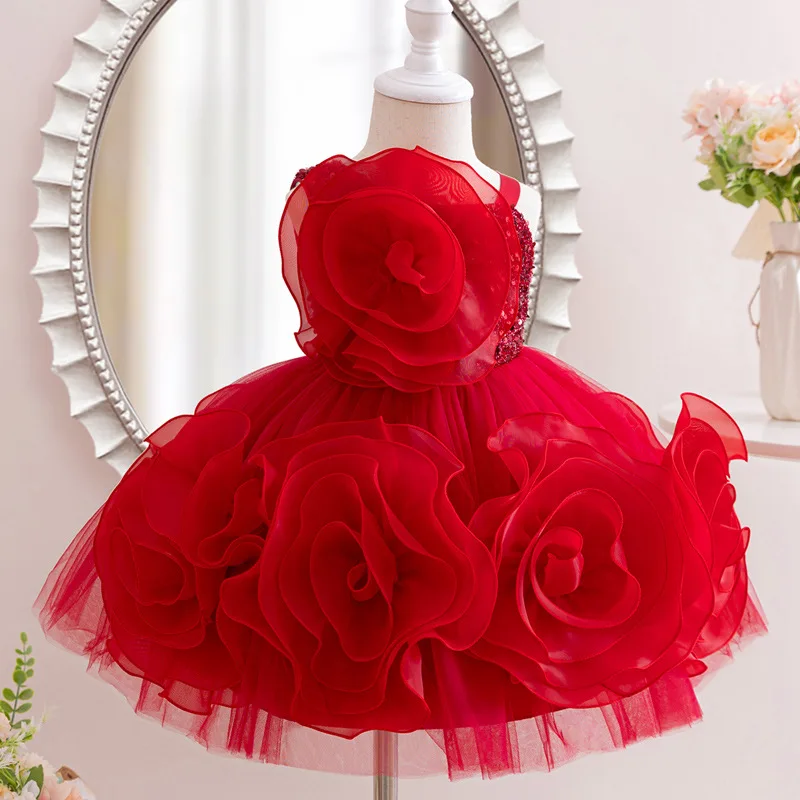 Girls Flower Princess Dress Baby Birthday Dress Fashion Sweet Host Tutu Skirt Wedding Flower Girl Dress Elegant evening dress
Girls Flower Princess Dress Baby Birthday Dress Fashion Sweet Host Tutu Skirt Wedding Flower Girl Dress Elegant evening dress