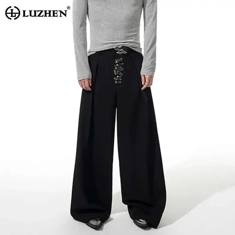 LUZHEN Personalized Pins Patchwork Design Wide Leg Suit Pants Men's Stylish Original Street Straight Plain Casual Trouser LZ9821
LUZHEN Personalized Pins Patchwork Design Wide Leg Suit Pants Men's Stylish Original Street Straight Plain Casual Trouser LZ9821