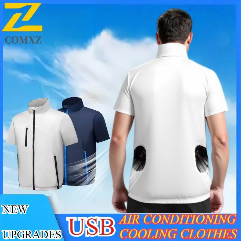 Mens Womens Summer Cooling Vest with Fan Lightweight Breathable Work Jacket Outdoor Construction Safety Air Conditioner Clothing
Mens Womens Summer Cooling Vest with Fan Lightweight Breathable Work Jacket Outdoor Construction Safety Air Conditioner Clothing