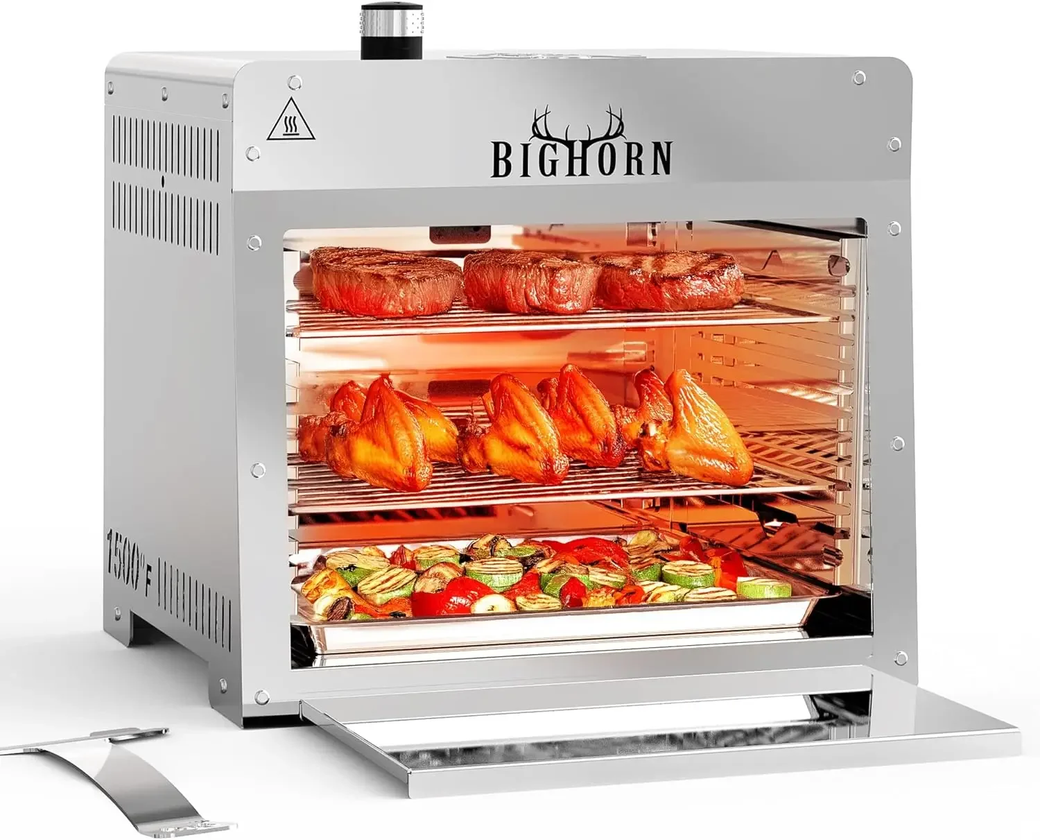 1500°F Small Infrared Propane Gas Grill – Portable Steak Broiler & Sear Station, Outdoor Salamander BBQ with Pizza Stone,
1500°F Small Infrared Propane Gas Grill – Portable Steak Broiler & Sear Station, Outdoor Salamander BBQ with Pizza Stone,