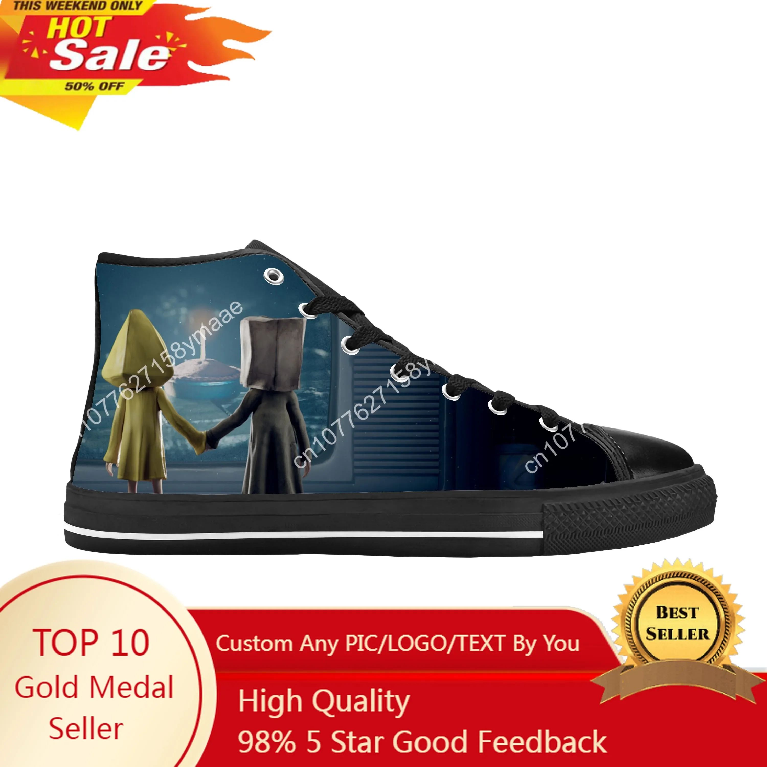 Anime Cartoon Manga Game Little Nightmares Horror Casual Cloth Shoes High Top Comfortable Breathable 3D Print Men Women Sneakers
Anime Cartoon Manga Game Little Nightmares Horror Casual Cloth Shoes High Top Comfortable Breathable 3D Print Men Women Sneakers