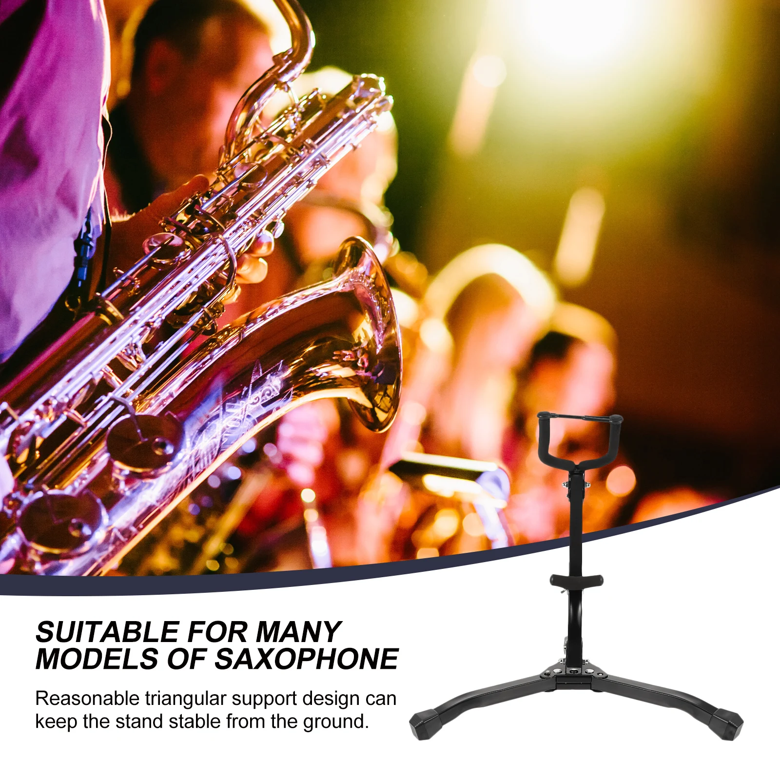 Foldable Portable Saxophone Stand Bracket Professional Music Classroom Metal Triangular Support Prevent Scratches Easy Storage
Foldable Portable Saxophone Stand Bracket Professional Music Classroom Metal Triangular Support Prevent Scratches Easy Storage
