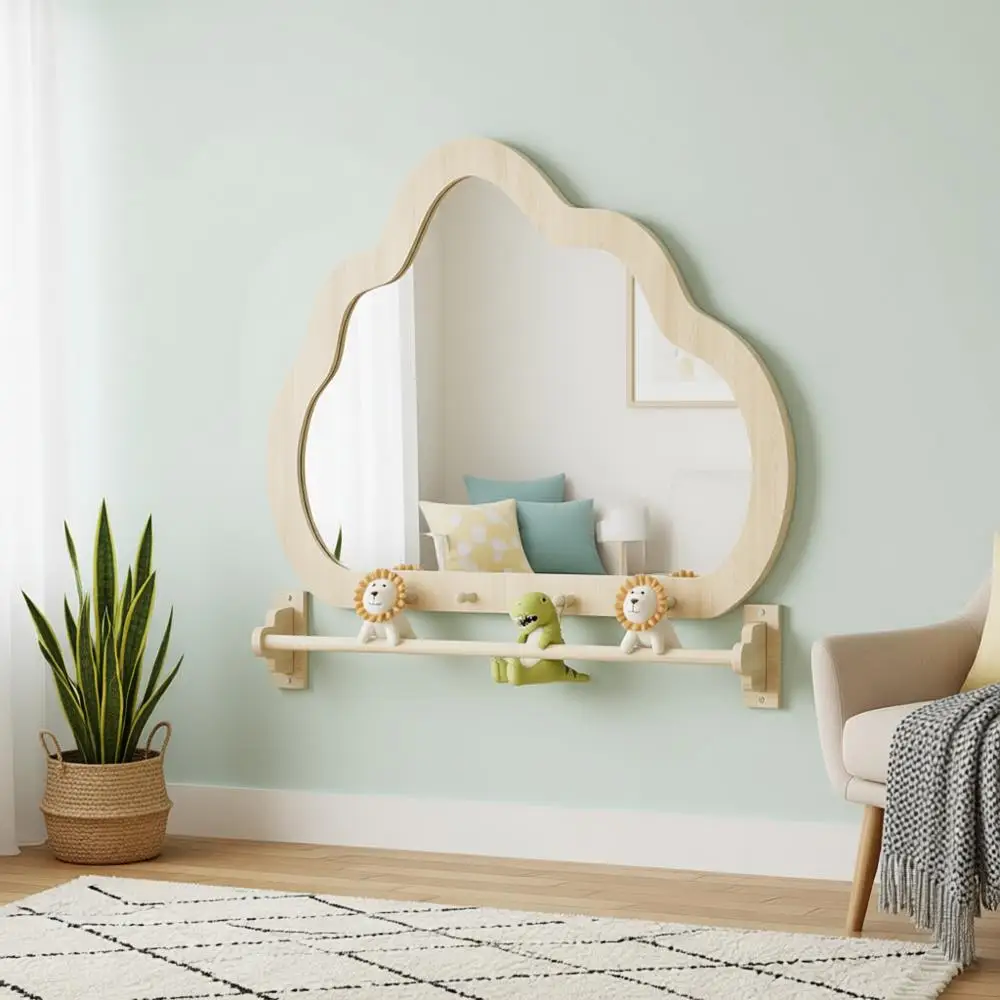 Infant Standing Mirror with Bar, Pull-Up Toys, Easy Assembly, Adjustable Baby Mirror, Suitable for Toddlers 6-18 Months, Natural
Infant Standing Mirror with Bar, Pull-Up Toys, Easy Assembly, Adjustable Baby Mirror, Suitable for Toddlers 6-18 Months, Natural