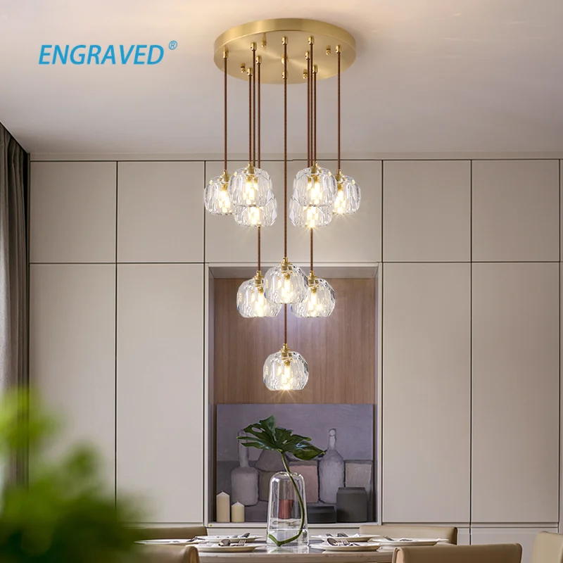 ENGRAVED Modern Nordic Simple Creative Style High Transparent Crystal Lampshade Chandelier Bedroom Dining Room Living Room
ENGRAVED Modern Nordic Simple Creative Style High Transparent Crystal Lampshade Chandelier Bedroom Dining Room Living Room