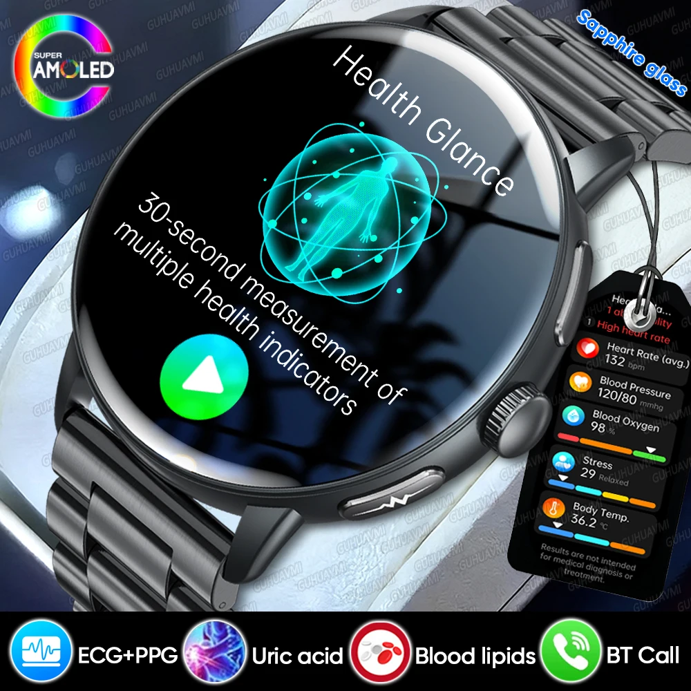 2025 Brand New Micro Health testing Smart Watch ECG+PPG Body Analysis Uric Acid Blood lipids Blood pressure Smartwatch Men Women
2025 Brand New Micro Health testing Smart Watch ECG+PPG Body Analysis Uric Acid Blood lipids Blood pressure Smartwatch Men Women