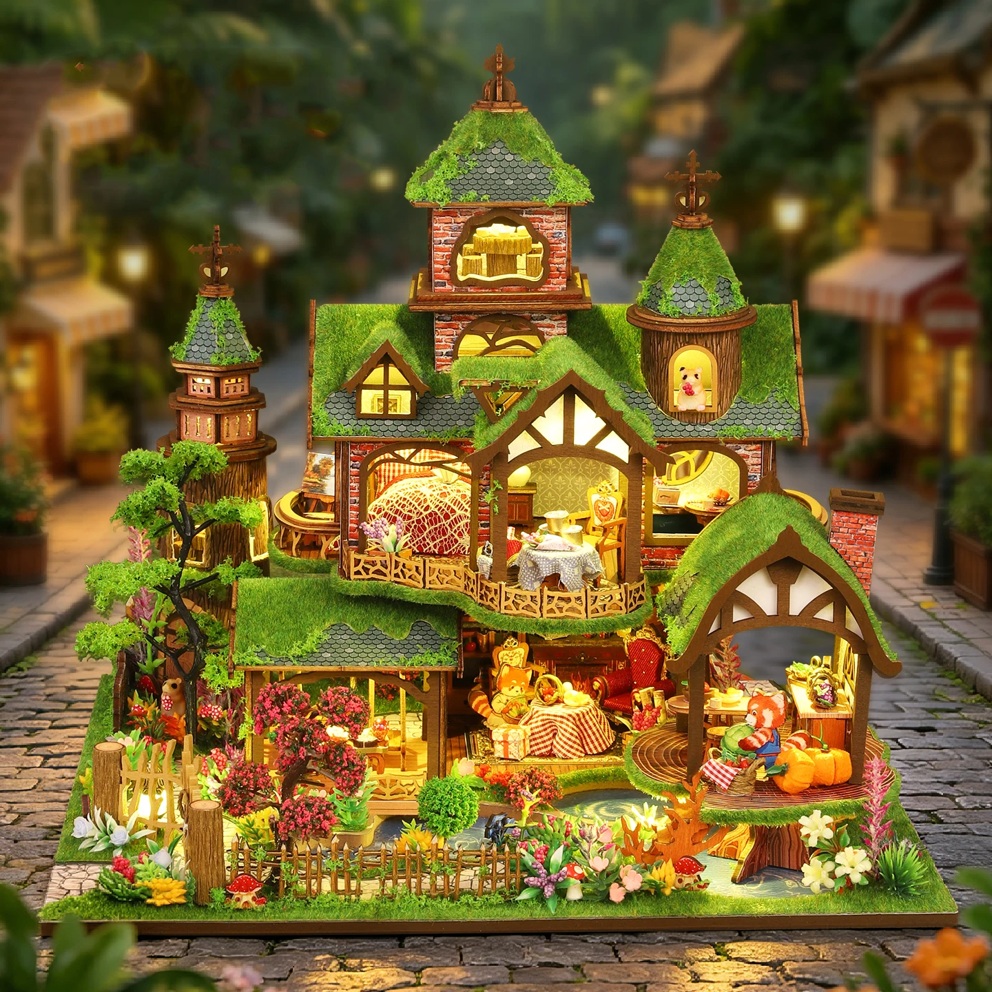 DIY Wooden Miniature Model Kits Fantasy Forest Cottage 3D Puzzle Dollhouse With Furniture for Friends Birthday Gifts
DIY Wooden Miniature Model Kits Fantasy Forest Cottage 3D Puzzle Dollhouse With Furniture for Friends Birthday Gifts