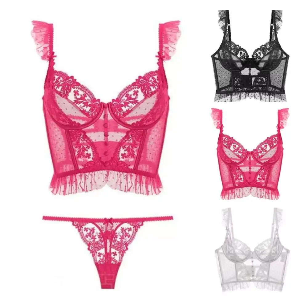 Comfortable Lace Lingerie with Steel Ring Sexy Bra and Panty Set Wrapped Chest Top French Style Women Underwear Set Female
Comfortable Lace Lingerie with Steel Ring Sexy Bra and Panty Set Wrapped Chest Top French Style Women Underwear Set Female