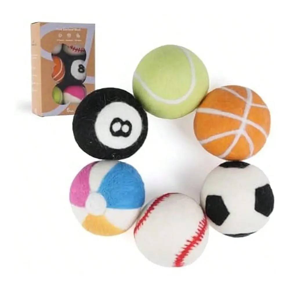 Dryer Balls XL Size 6 Pack Cute Dryer Balls With Ball Patterns Natural New Zealand Wool Balls Fun Dryer Balls Laundry Reusable
Dryer Balls XL Size 6 Pack Cute Dryer Balls With Ball Patterns Natural New Zealand Wool Balls Fun Dryer Balls Laundry Reusable