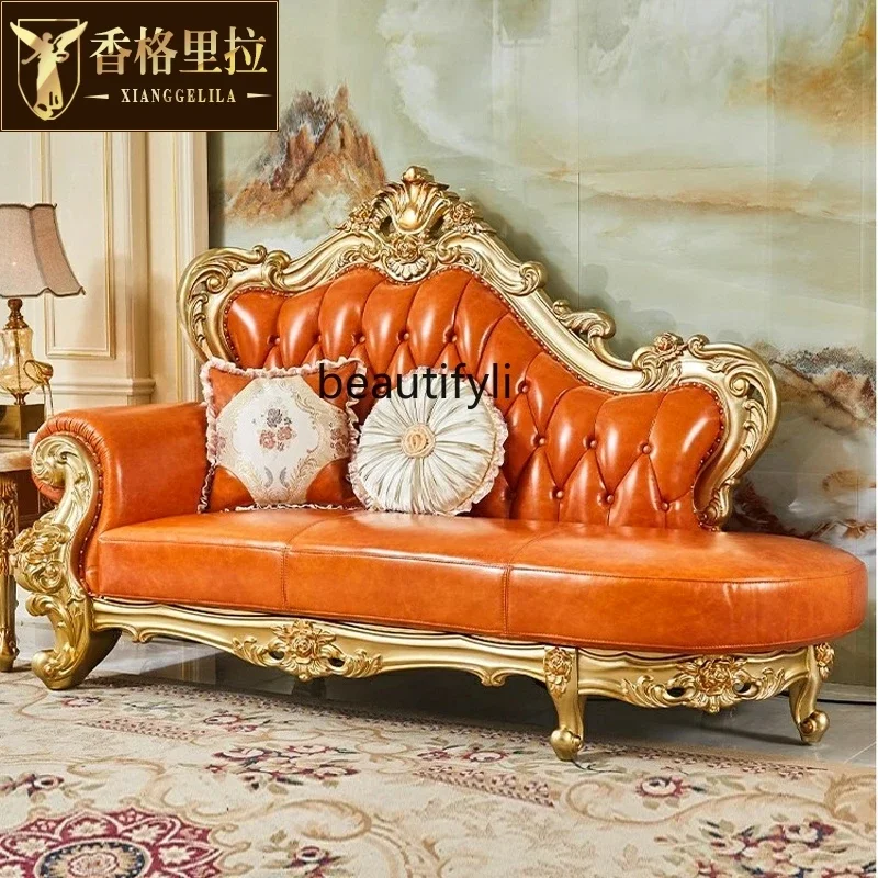 B03 American living room solid wood carving flower champagne gold small apartment with princess sofa luxury furniture
B03 American living room solid wood carving flower champagne gold small apartment with princess sofa luxury furniture