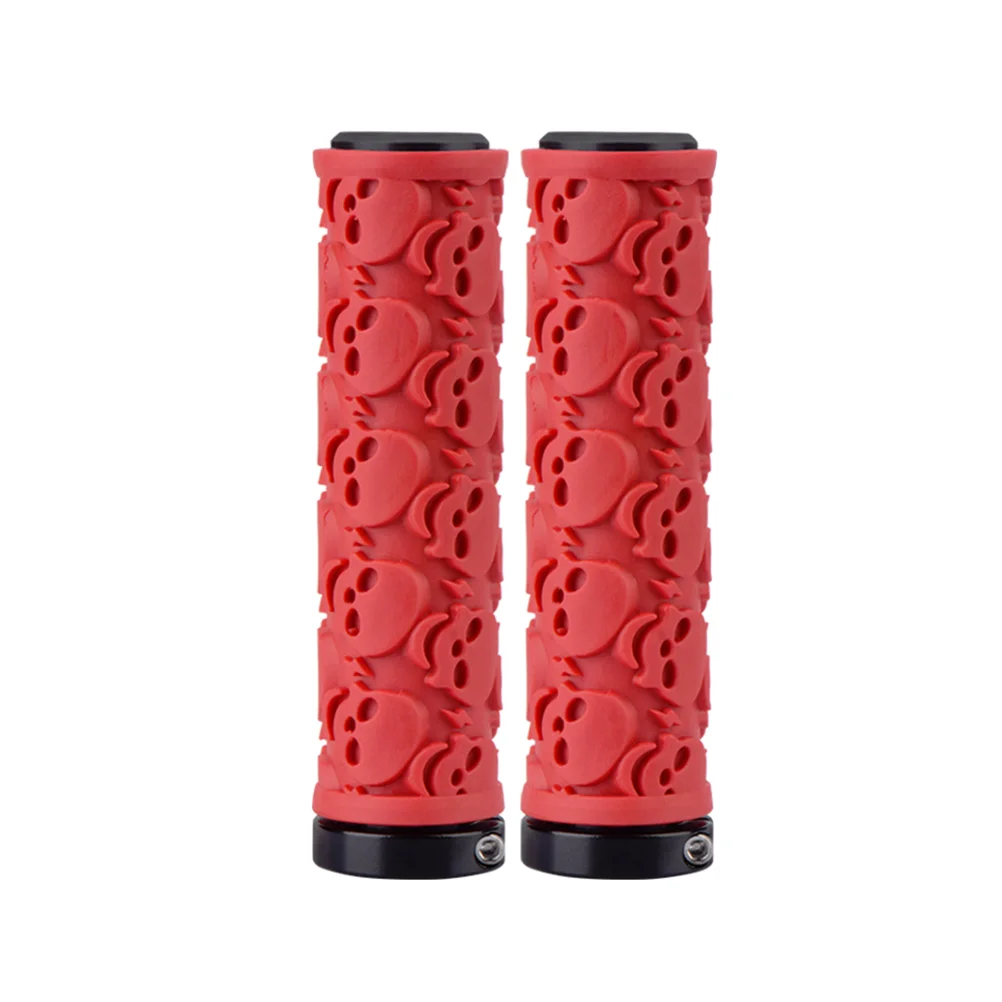 Handlebar Grips Skull Pattern Non-slip Bike Grips Ergonomic Cycling Handle Bar Grips for Mountain Bike (Red)
Handlebar Grips Skull Pattern Non-slip Bike Grips Ergonomic Cycling Handle Bar Grips for Mountain Bike (Red)