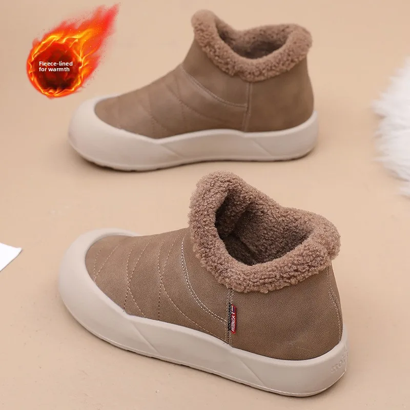 Fashionable Thickened Fleece Lined Snow Boots Women's Comfortable Cotton Shoes Anti-slip Winter New Style Casual Mid-calf Boots
Fashionable Thickened Fleece Lined Snow Boots Women's Comfortable Cotton Shoes Anti-slip Winter New Style Casual Mid-calf Boots