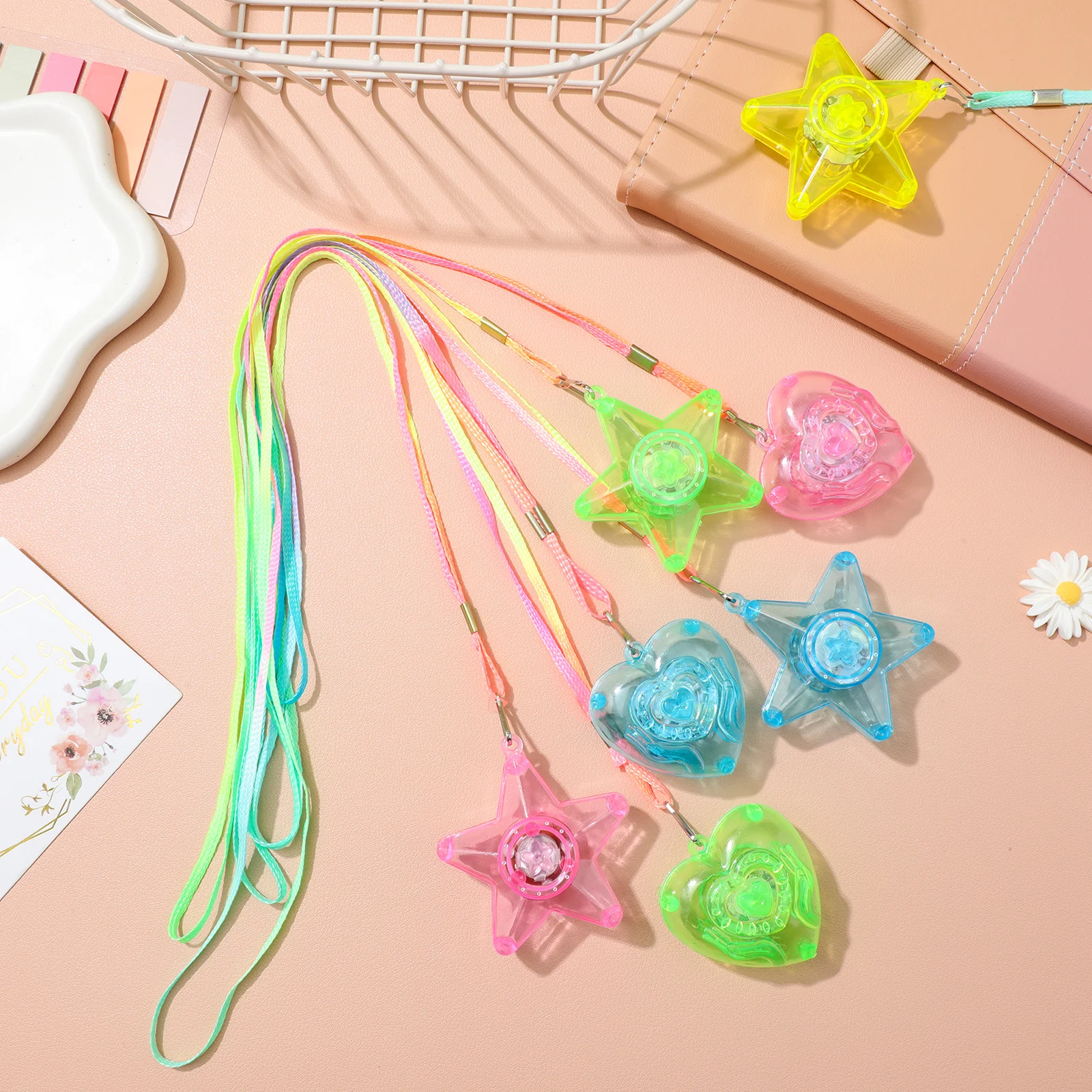 8PCS LED Necklace 5x3cm Colorful Shining Pendants Flashing Plastic Inside Star Heart Shape Party Accessories Toy
8PCS LED Necklace 5x3cm Colorful Shining Pendants Flashing Plastic Inside Star Heart Shape Party Accessories Toy