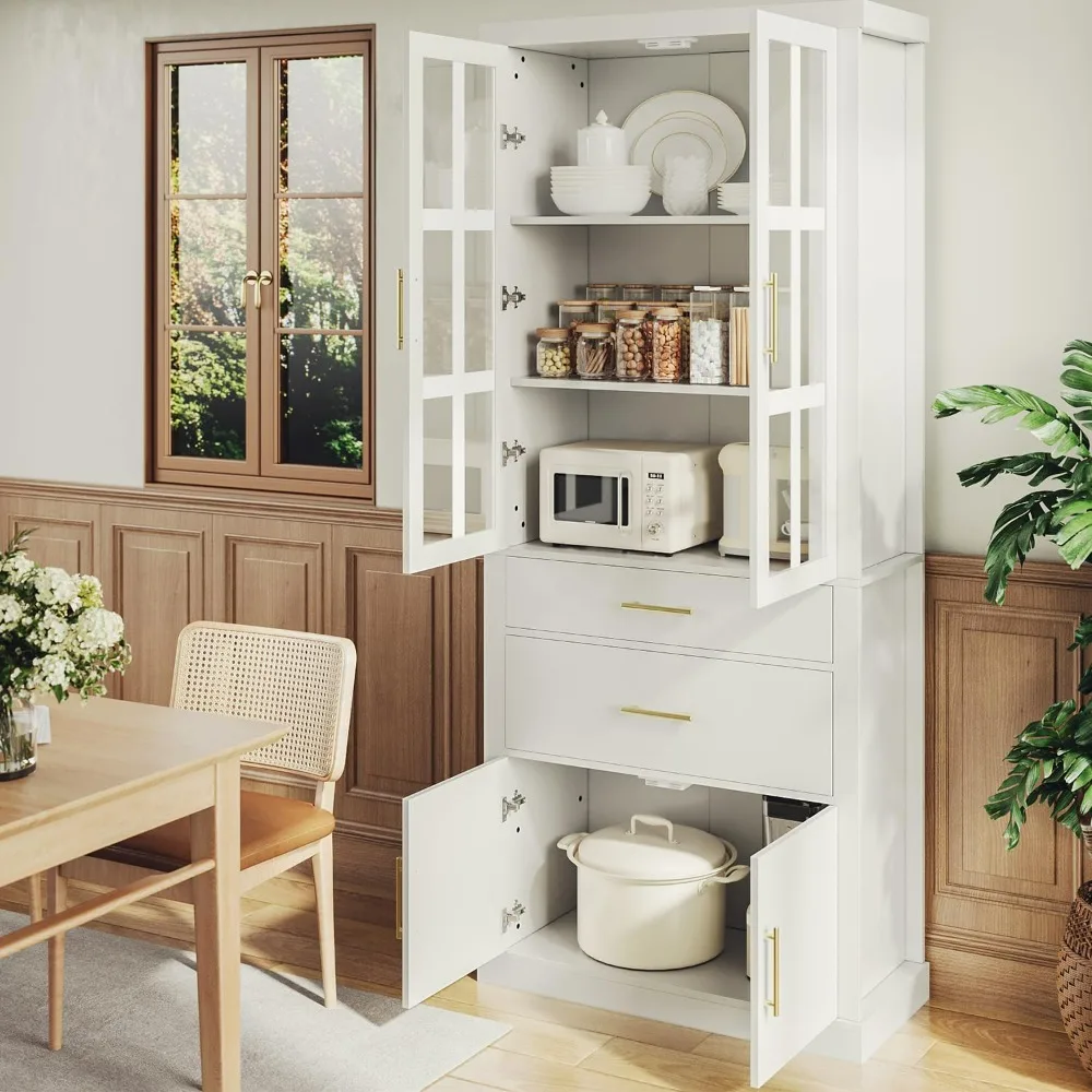 Independent cabinet with 4 doors and adjustable shelves, 75.6 inches high, buffet cabinet, restaurant food storage cabinet
Independent cabinet with 4 doors and adjustable shelves, 75.6 inches high, buffet cabinet, restaurant food storage cabinet