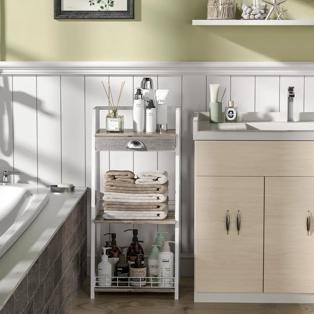 3-уровневая полка для ванной комнаты с выдвижным ящиком, отдельно стоящая полка для хранения небольших помещений, современная белая полка-лестница для гостиной, спальни
3-уровневая полка для ванной комнаты с выдвижным ящиком, отдельно стоящая полка для хранения небольших помещений, современная белая полка-лестница для гостиной, спальни