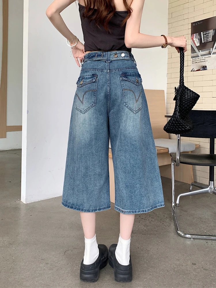 Summer 2026 High Waist Wide Leg Seven-Foot Jeans American Retro Style Fashionable Slimming Women's Casual Straight Cut Denim
Summer 2026 High Waist Wide Leg Seven-Foot Jeans American Retro Style Fashionable Slimming Women's Casual Straight Cut Denim