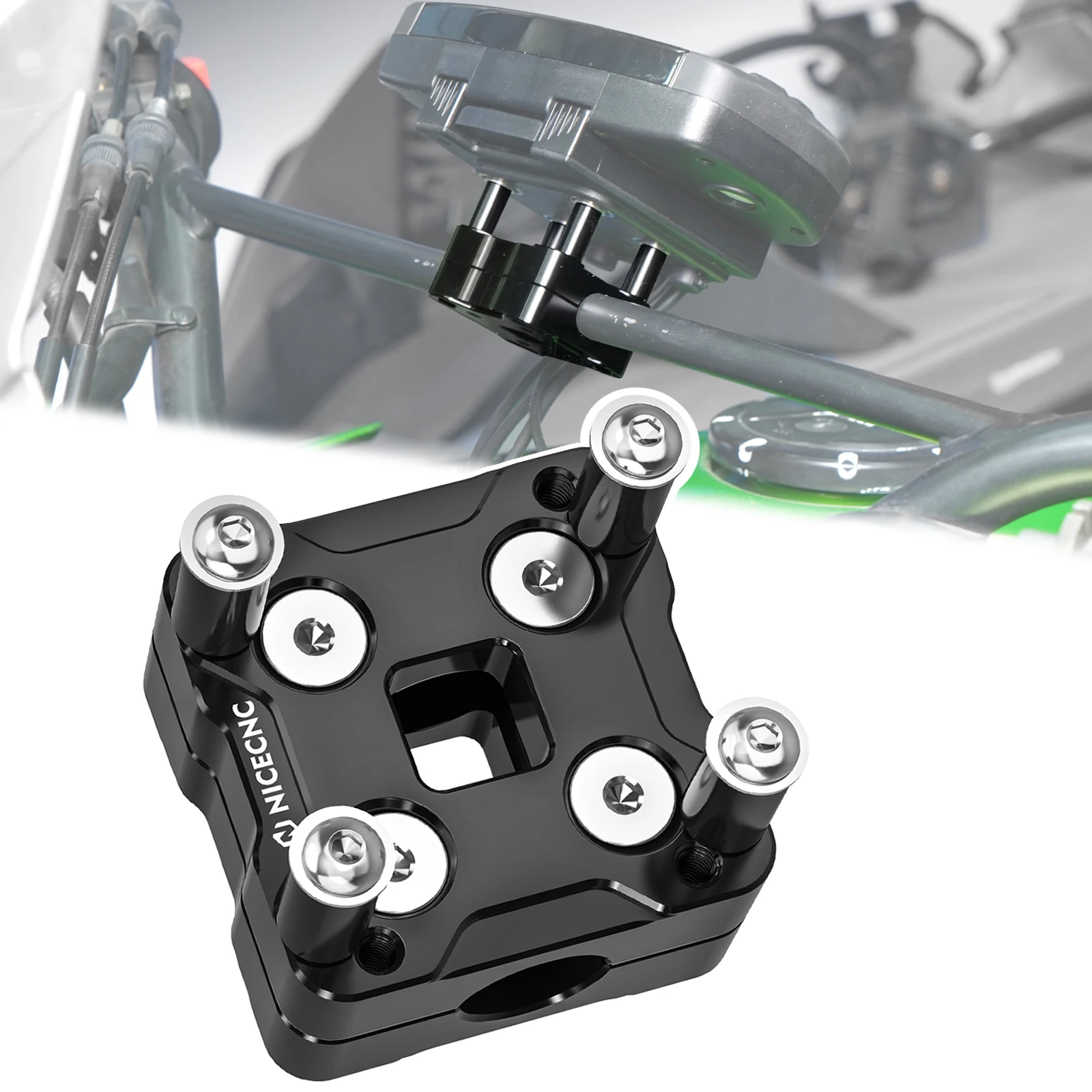 14mm Bar Motorcycle GPS Navigator Bracket Phone Holder AMPS Mount Brackets for Kawasaki KLR 650 KLR650 2022 2023 
14mm Bar Motorcycle GPS Navigator Bracket Phone Holder AMPS Mount Brackets for Kawasaki KLR 650 KLR650 2022 2023