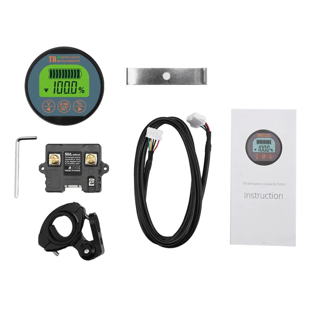 DC 8-120V 50A TR16 Battery Tester Coulomb Counter Meter Battery Capacity Indicator Ammeter Voltmeter Battery Tester
DC 8-120V 50A TR16 Battery Tester Coulomb Counter Meter Battery Capacity Indicator Ammeter Voltmeter Battery Tester