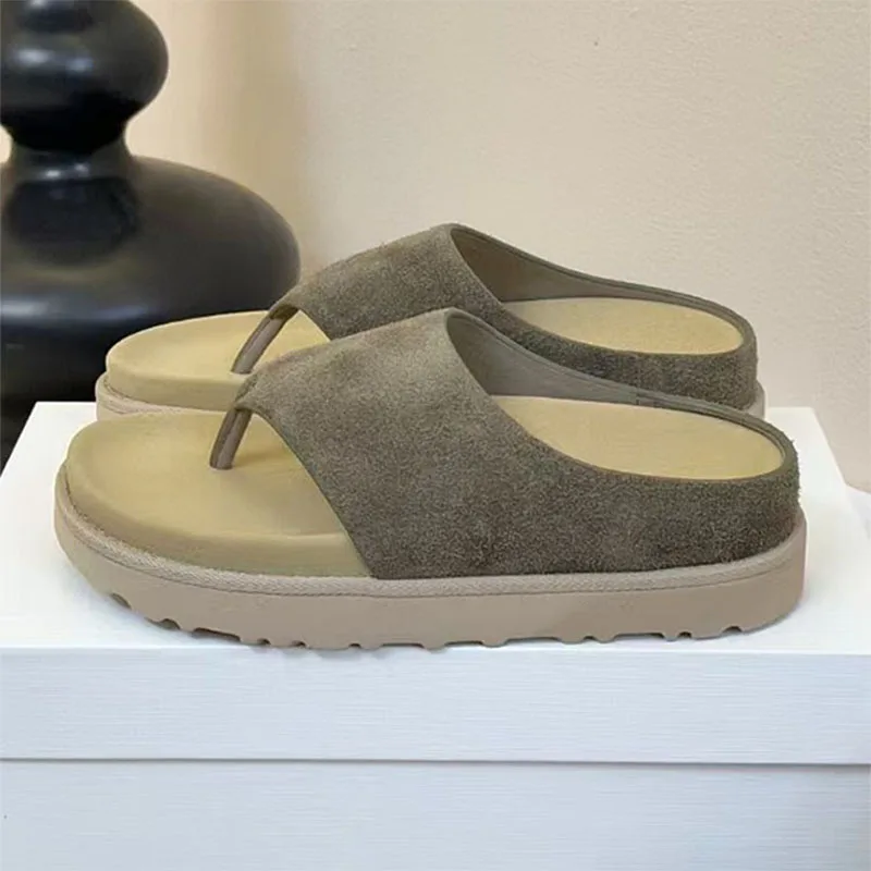 New Thick Sole Slippers Women Suede Leather Slides Flip Flops Summer Shoes Women Casual Comfort Flat Platform Slippers Woman
New Thick Sole Slippers Women Suede Leather Slides Flip Flops Summer Shoes Women Casual Comfort Flat Platform Slippers Woman