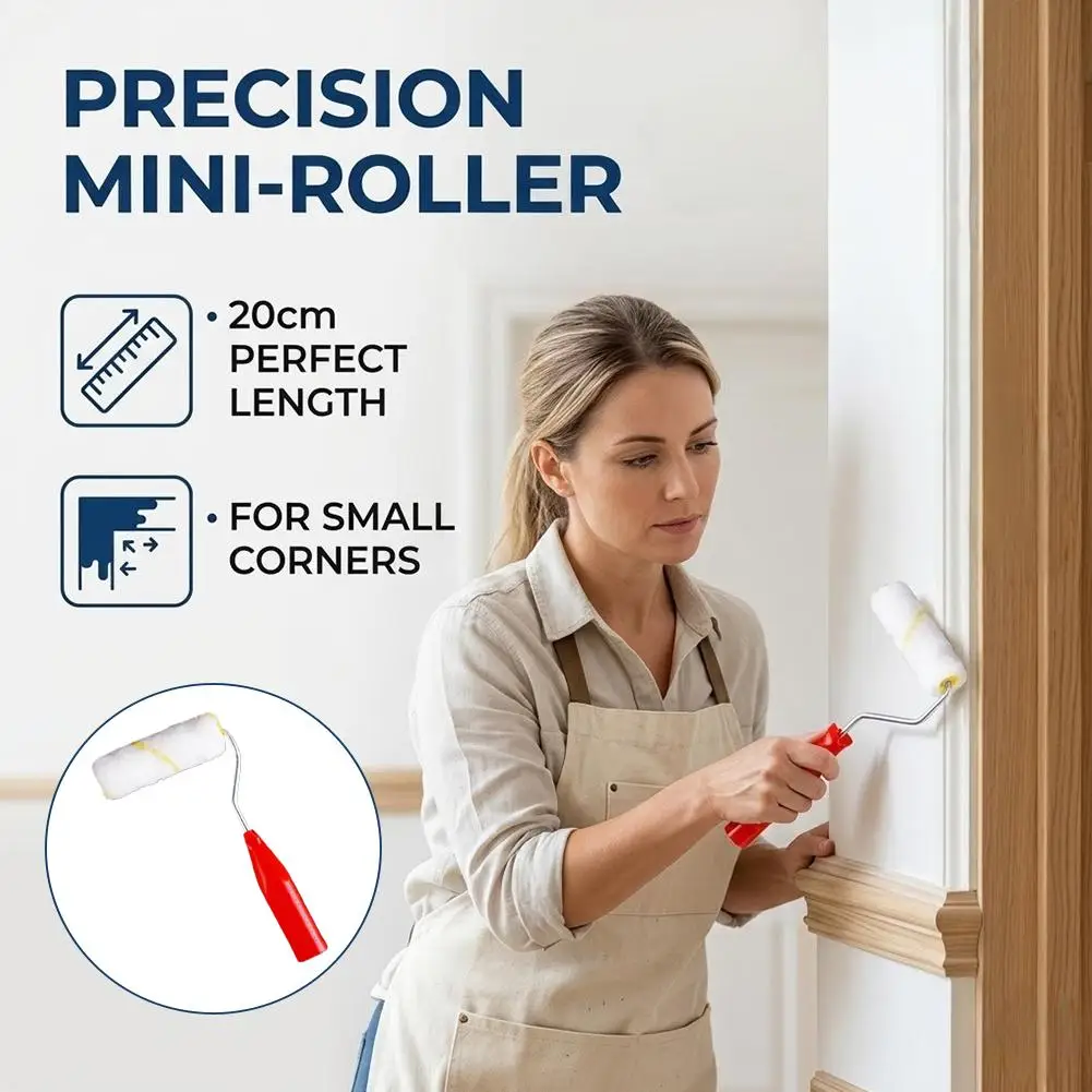 1/2sets Mini Paint Roller Kits Portable Microfiber Roller Nap with Plastic Handle Home Wall DIY Painting Professional Repair Too
1/2sets Mini Paint Roller Kits Portable Microfiber Roller Nap with Plastic Handle Home Wall DIY Painting Professional Repair Too