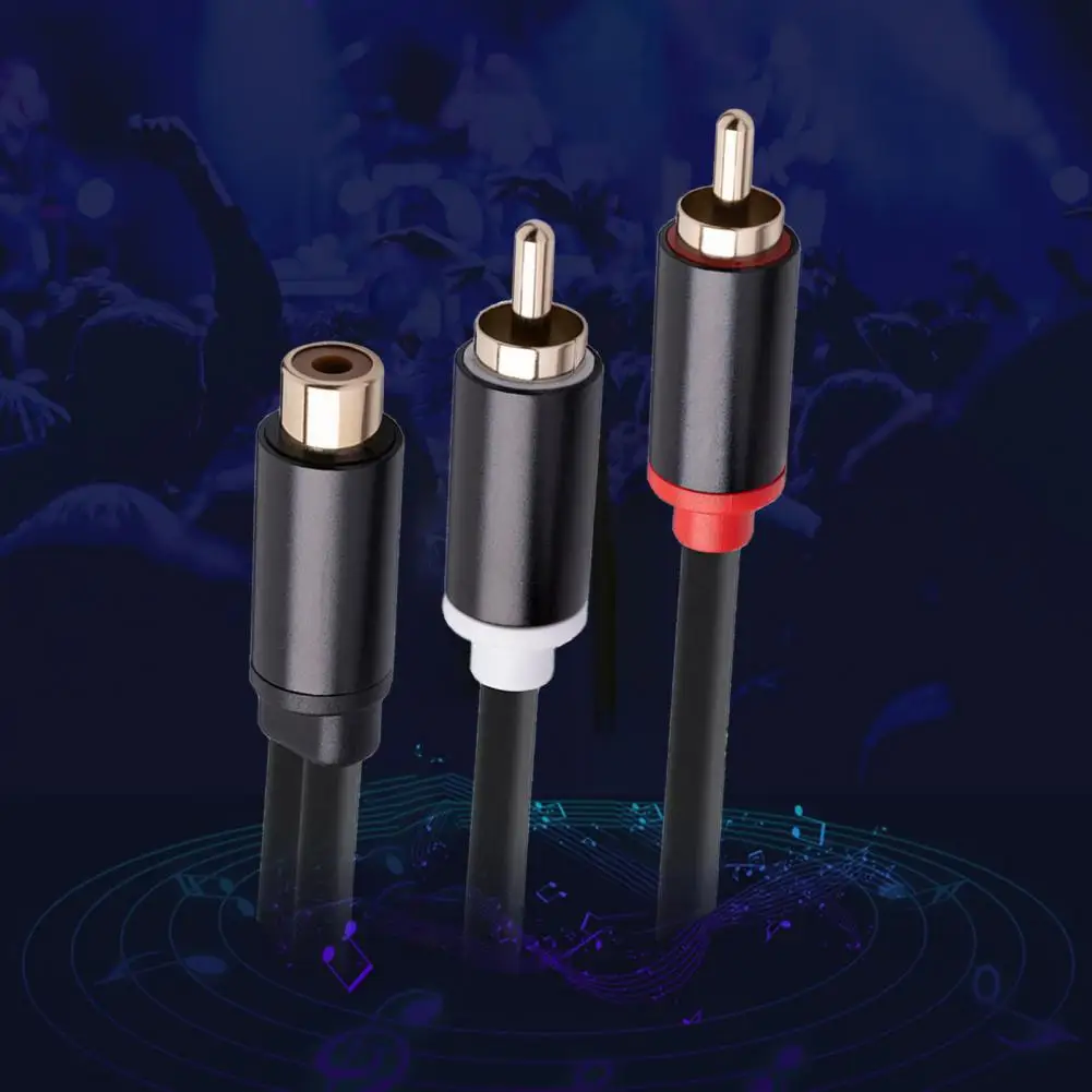 0.3m Audio Cable Gold Plated Plug Anti-interference RCA Female to Dual RCA Male Audio Stereo Splitter Cord for TV PC Speaker
0.3m Audio Cable Gold Plated Plug Anti-interference RCA Female to Dual RCA Male Audio Stereo Splitter Cord for TV PC Speaker