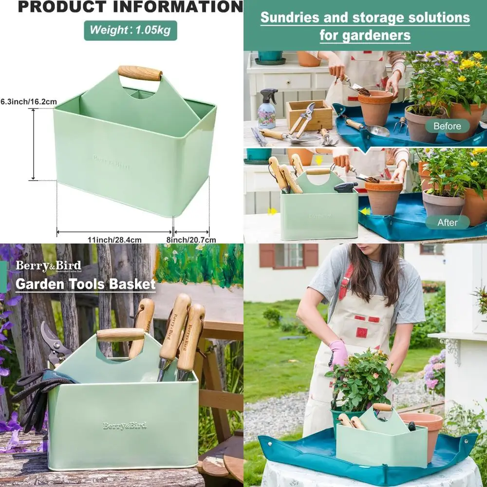 Металлический садовый инструмент Caddy с 4 отделениями и деревянной ручкой, идеальный органайзер для любителей садоводства внутри и снаружи.
Металлический садовый инструмент Caddy с 4 отделениями и деревянной ручкой, идеальный органайзер для любителей садоводства внутри и снаружи.