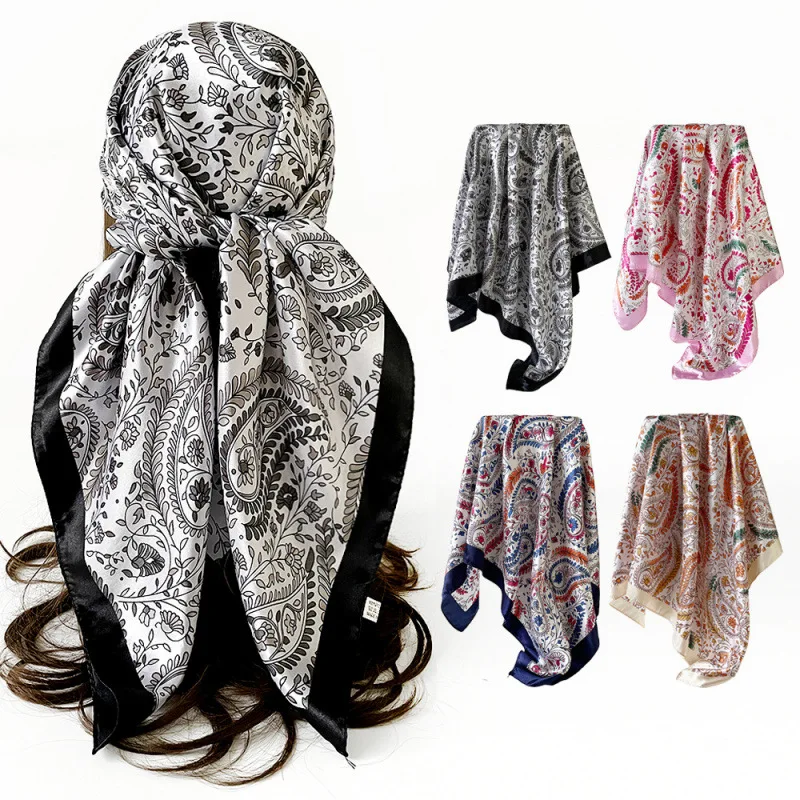New Style Silk Scarf Paisley Print Square Turban Scarf
New Style Silk Scarf Paisley Print Square Turban Scarf
