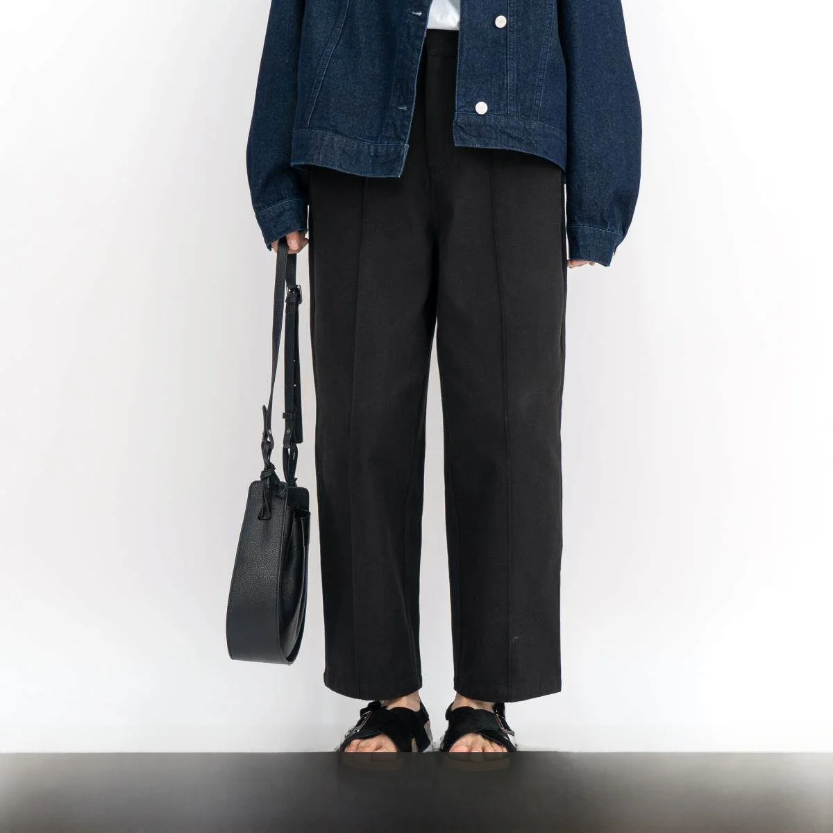 High Waist Straight Leg Wide Leg Pants Black Loose Casual Trousers for Women Asymmetrical Commute Style Long Pants
High Waist Straight Leg Wide Leg Pants Black Loose Casual Trousers for Women Asymmetrical Commute Style Long Pants