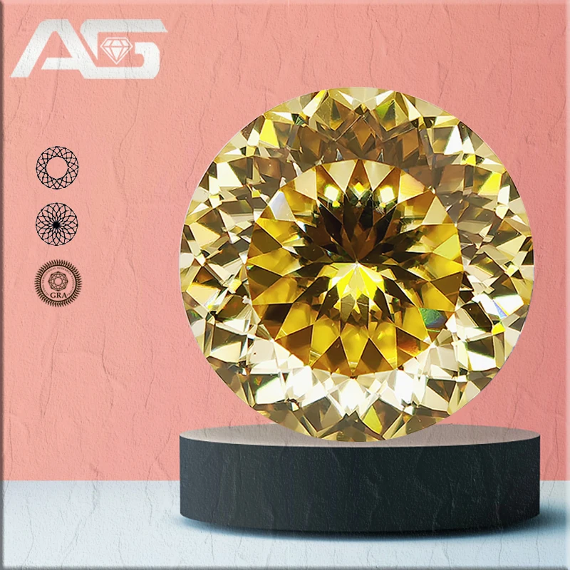 Vivid Yellow Color Moissanite 100 Faces Cut 0.5-3.0ct Russain Cut Moissanite Diamonds Pass Diamond Tester with GRA Report
Vivid Yellow Color Moissanite 100 Faces Cut 0.5-3.0ct Russain Cut Moissanite Diamonds Pass Diamond Tester with GRA Report