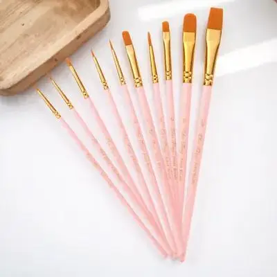 10pcs Paint Brush Set Oil Painting Watercolor Gouache Premium Nylon Bristle Wood Handle Artist Tools Copper Ferrule Durable
10pcs Paint Brush Set Oil Painting Watercolor Gouache Premium Nylon Bristle Wood Handle Artist Tools Copper Ferrule Durable