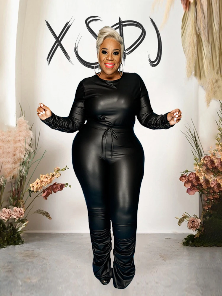 Curvy Plus Size Women Clothes 2 Piece Set Outfit Winter Pu Leather Pants and Long Sleeve Top Sets Punk Wholesale Dropshipping
Curvy Plus Size Women Clothes 2 Piece Set Outfit Winter Pu Leather Pants and Long Sleeve Top Sets Punk Wholesale Dropshipping