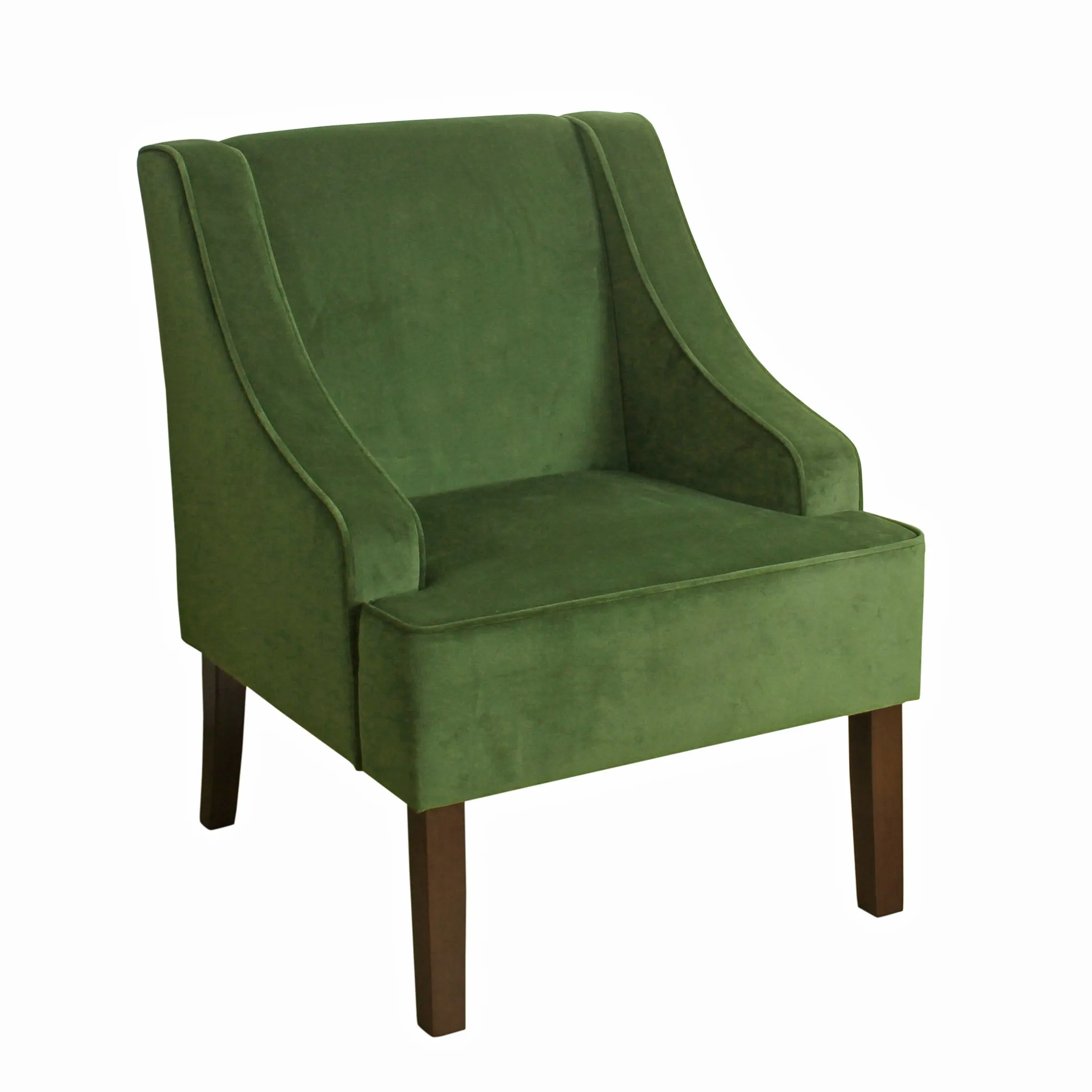 Upholstered Swoop Arm Accent Chair Dark Green Velvet Wood Legs
Upholstered Swoop Arm Accent Chair Dark Green Velvet Wood Legs