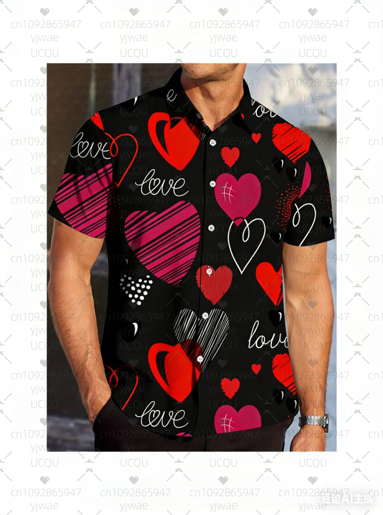 2026 Мужская уличная одежда с принтом Love Heart на День Святого Валентина, мужская и женская повседневная рубашка большого размера с коротким рукавом для пар, блузка, мужская одежда
2026 Мужская уличная одежда с принтом Love Heart на День Святого Валентина, мужская и женская повседневная рубашка большого размера с коротким рукавом для пар, блузка, мужская одежда