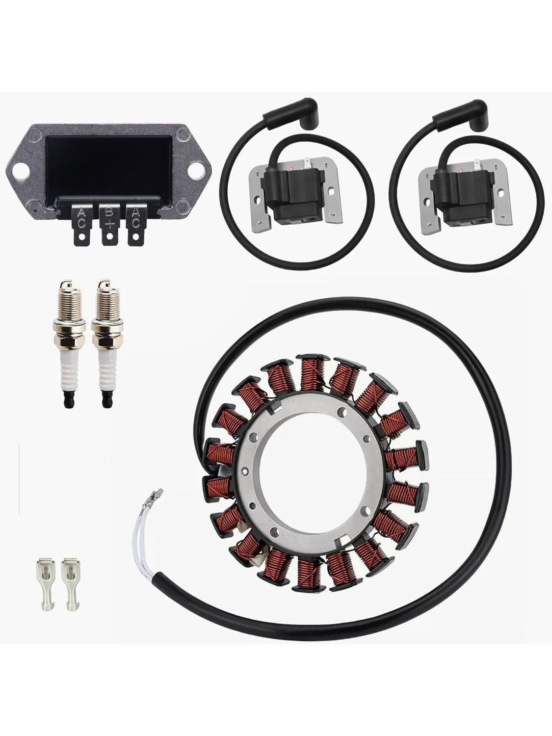 Статор для Kohler KT600 KT610 KT6205 KT740 с катушкой зажигания, регулятором напряжения, свечи зажигания 21HP 22HP 23HP 24HP 25HP 26HP двигатель
Статор для Kohler KT600 KT610 KT6205 KT740 с катушкой зажигания, регулятором напряжения, свечи зажигания 21HP 22HP 23HP 24HP 25HP 26HP двигатель