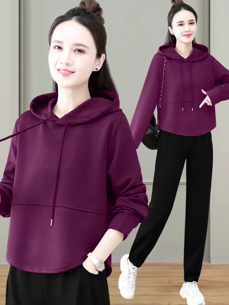 Pure Cotton Sporty Casual Set 2026 Spring New Style Age-defying Long Sleeve Hoodie Wide Leg Pants Two-piece Set for Women
Pure Cotton Sporty Casual Set 2026 Spring New Style Age-defying Long Sleeve Hoodie Wide Leg Pants Two-piece Set for Women