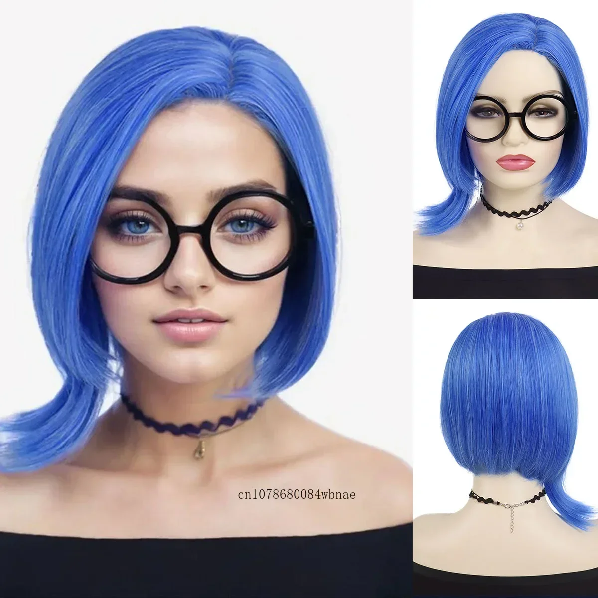Synthetic Hair Short Straight Blue Bob Cosplay Wigs for Women Anime Cartoon Costume Wig with Glasses Set Halloween Party Use
Synthetic Hair Short Straight Blue Bob Cosplay Wigs for Women Anime Cartoon Costume Wig with Glasses Set Halloween Party Use