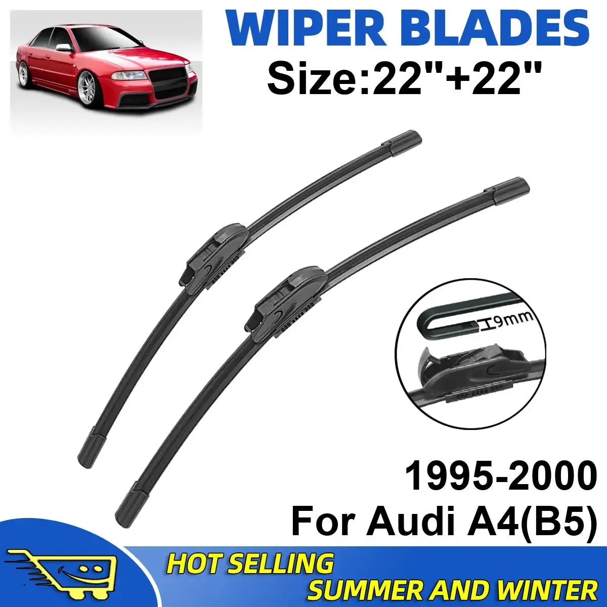 2PCS Wiper Blades Set Kit For Audi A4(B5) 1995-2000 Front Windshield Brushes Windscreen Window Accessories
2PCS Wiper Blades Set Kit For Audi A4(B5) 1995-2000 Front Windshield Brushes Windscreen Window Accessories