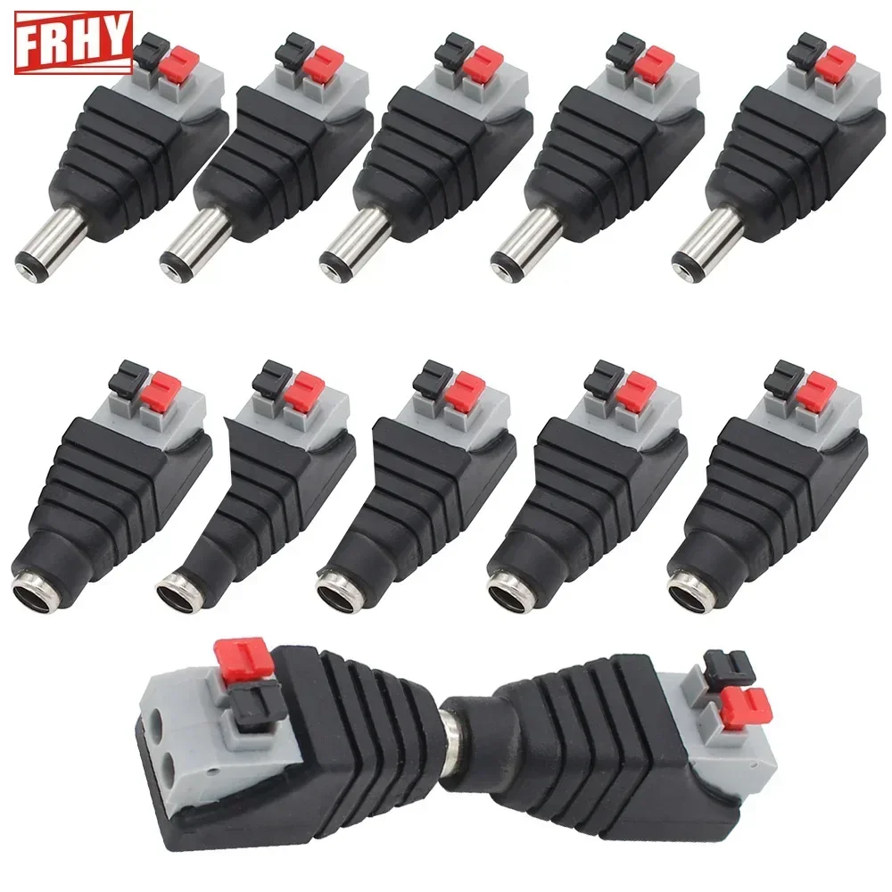 5 Pairs DC Power Connector Plug Male and Female DC Connector 5.5mm X 2.1mm Jack Adapter Socket for CCTV Camera and Led Strip
5 Pairs DC Power Connector Plug Male and Female DC Connector 5.5mm X 2.1mm Jack Adapter Socket for CCTV Camera and Led Strip