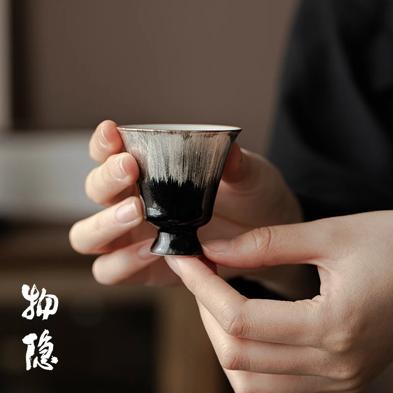 High-End Handmade Ceramic Tea Cup with Silver Plating And Dark Gold Glaze for Tea Appreciation Vintage Minimalist Style Owner...
High-End Handmade Ceramic Tea Cup with Silver Plating And Dark Gold Glaze for Tea Appreciation Vintage Minimalist Style Owner...