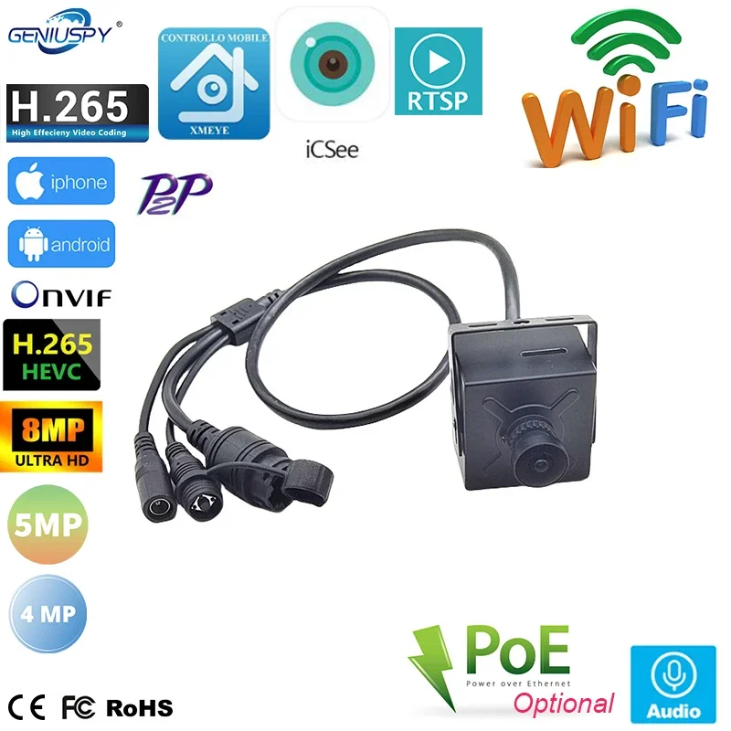 Fisheye Mini 4MP 5MP 8MP WiFi IP Camera Security CCTV Video Surveillance H.265 Wireless Motion Detect RTSP On vif TF Card ICsee
Fisheye Mini 4MP 5MP 8MP WiFi IP Camera Security CCTV Video Surveillance H.265 Wireless Motion Detect RTSP On vif TF Card ICsee