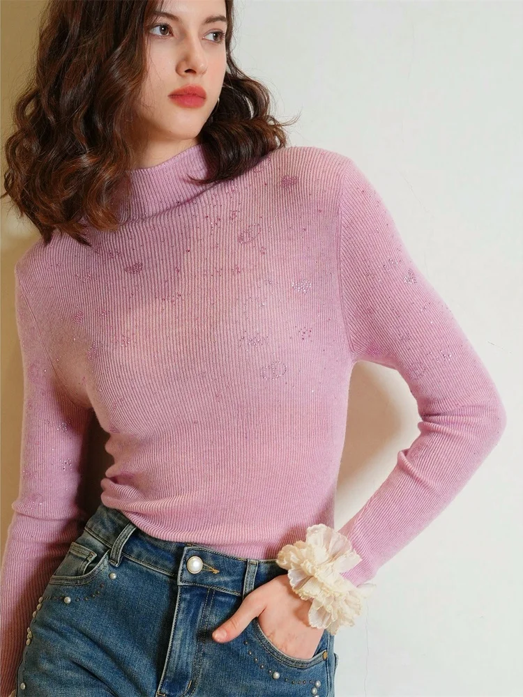 Вязаный свитер Moss High Ne с эластичными бахромами и высоким воротником, из смесовой шерсти, с длинными рукавами
Вязаный свитер Moss High Ne с эластичными бахромами и высоким воротником, из смесовой шерсти, с длинными рукавами