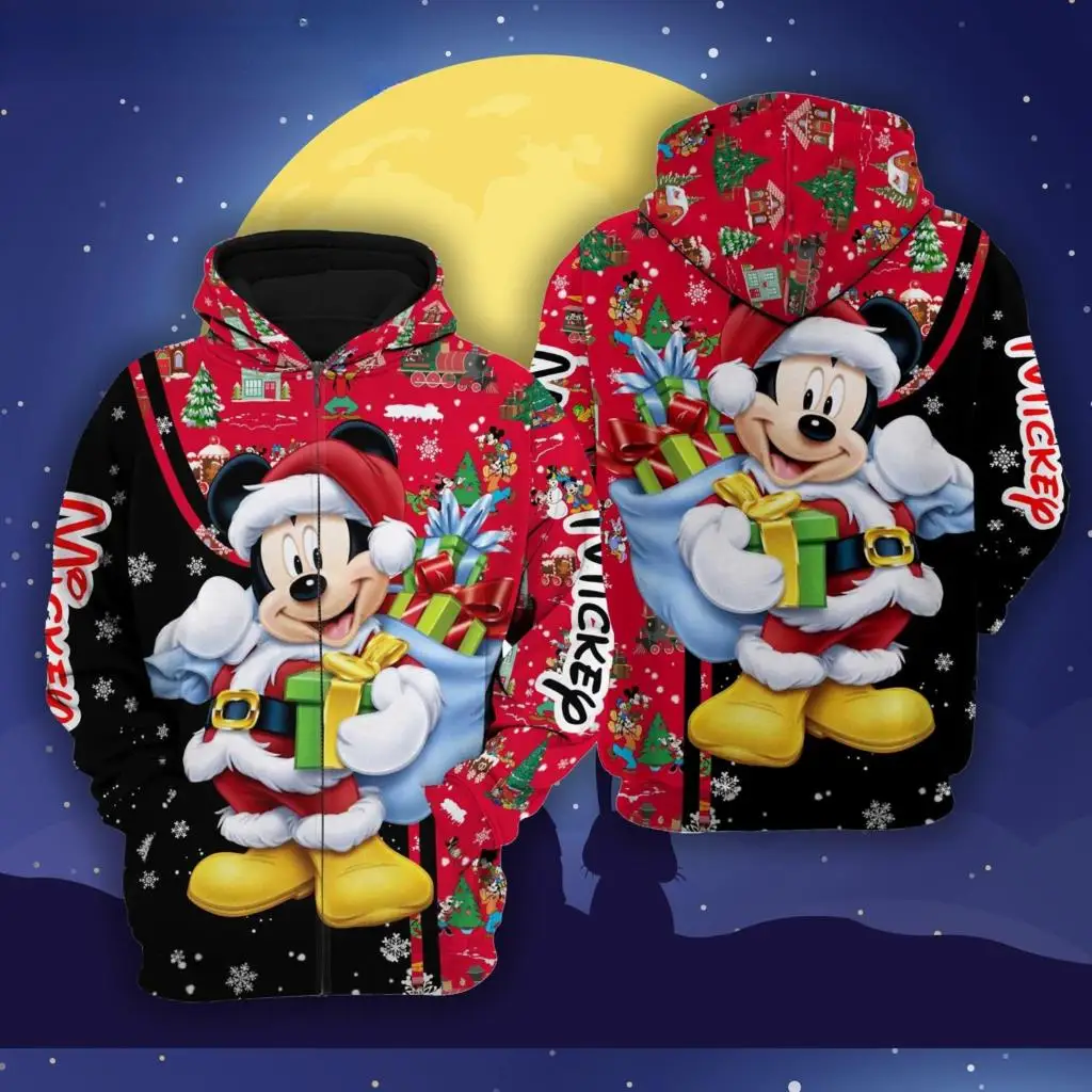 2024 New Christmas Mickey Mouse Disney 3D Hoodie Disney Casual Fashion 3D Hoodie Men's and Women's Zipper Hoodie
2024 New Christmas Mickey Mouse Disney 3D Hoodie Disney Casual Fashion 3D Hoodie Men's and Women's Zipper Hoodie