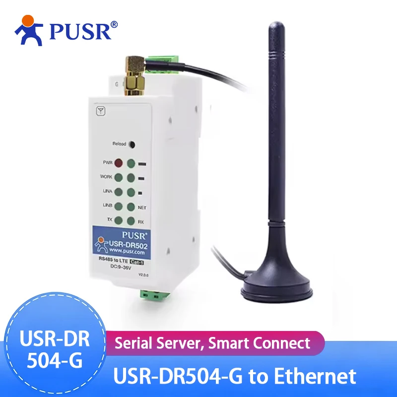 USR-DR504-G Din Rail RS485 Industrial 4G LTE CAT4 Global Bands EU AU Frequency Cellular Modems
USR-DR504-G Din Rail RS485 Industrial 4G LTE CAT4 Global Bands EU AU Frequency Cellular Modems