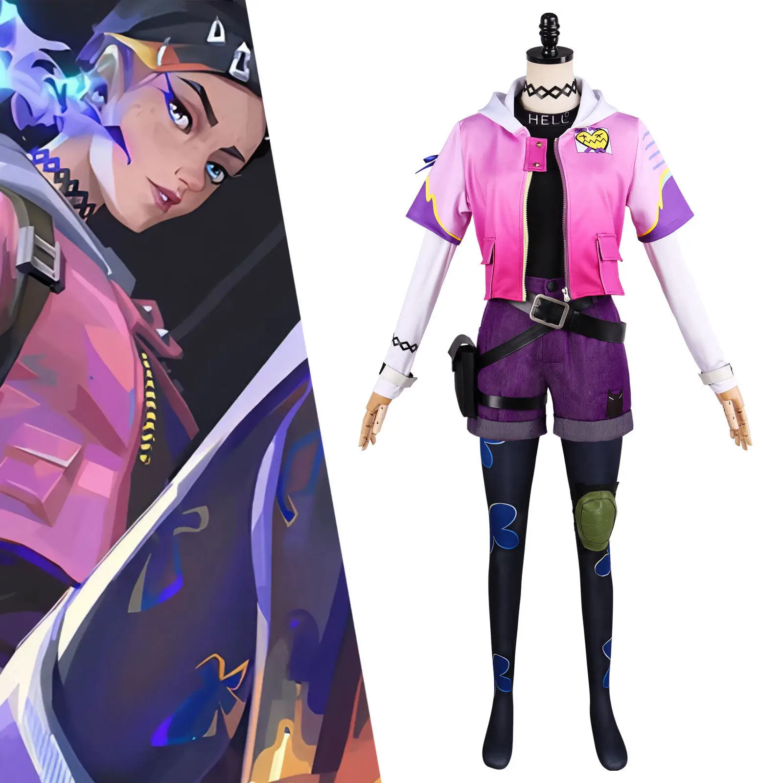 Valorant Clove Cosplay Costume Immortal Purple Blue Outfit Full Set Anime Character Prop Halloween Carnival Party HCos
Valorant Clove Cosplay Costume Immortal Purple Blue Outfit Full Set Anime Character Prop Halloween Carnival Party HCos