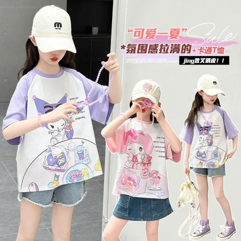 My Melody Anime Kawaii Sanrio Ins Fashion Short Sleeve Shirt Cute Cartoon Children Summer Fashionable Hoodie Gifts Toys
My Melody Anime Kawaii Sanrio Ins Fashion Short Sleeve Shirt Cute Cartoon Children Summer Fashionable Hoodie Gifts Toys