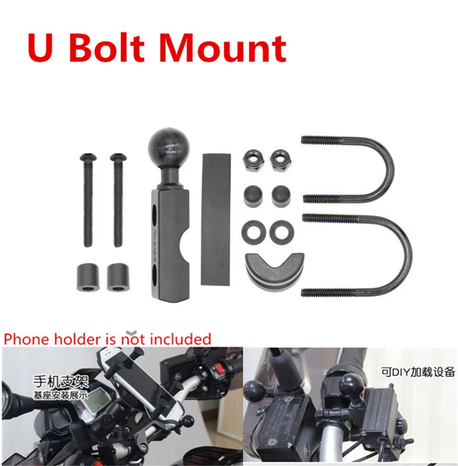 Motorcycle Handlebar Control Base Combo U Bolt Mount w/1"Ball For GPS Phone
Motorcycle Handlebar Control Base Combo U Bolt Mount w/1"Ball For GPS Phone