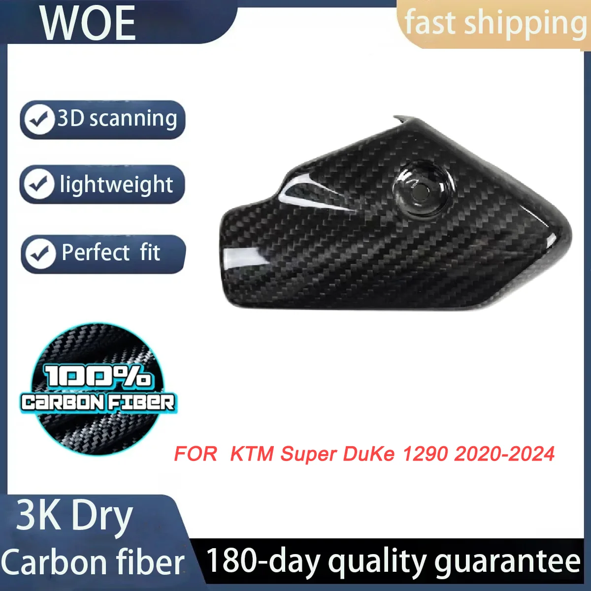 For KTM Superduke 1290 2020 2021 2022 2023 2024 3K Dry Carbon Fiber Motorcycle Accessories Exhaust Cover Heat Shield Fairings
For KTM Superduke 1290 2020 2021 2022 2023 2024 3K Dry Carbon Fiber Motorcycle Accessories Exhaust Cover Heat Shield Fairings
