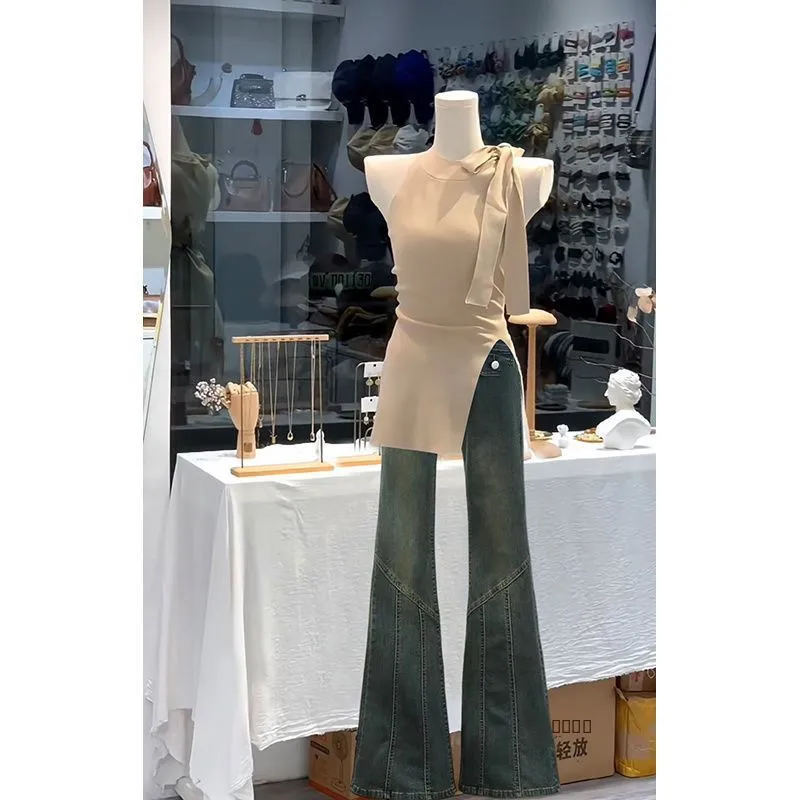 Ele Summer Women's Slim Fit Svel Dr And Jeans Two-Piece Set Faionable And Sli Casual Wear
Ele Summer Women's Slim Fit Svel Dr And Jeans Two-Piece Set Faionable And Sli Casual Wear