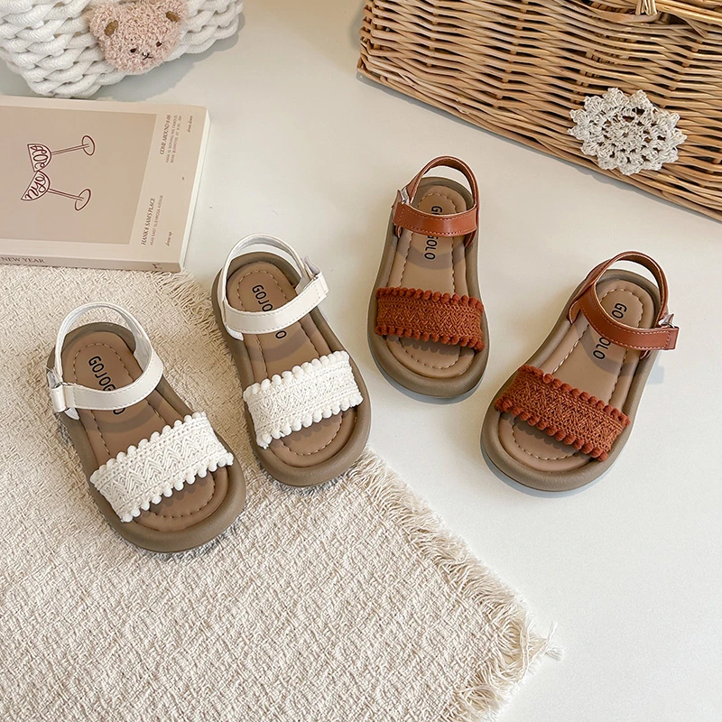 Girl's Sandals Bohemian Style Crochet Woven Fringe Design Kids Slippers Flexiable Sole Chunky Anti-skid Children Shoes 23-33
Girl's Sandals Bohemian Style Crochet Woven Fringe Design Kids Slippers Flexiable Sole Chunky Anti-skid Children Shoes 23-33