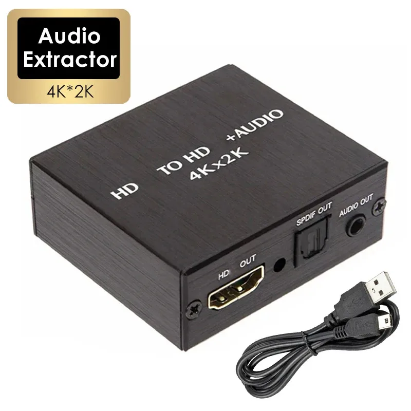 4K x 2K Video Audio Extractor HDMI-Compatible to 3.5MM Audio Converter SPDIF Optical TOSLINK Stereo Out Splitter Adapter
4K x 2K Video Audio Extractor HDMI-Compatible to 3.5MM Audio Converter SPDIF Optical TOSLINK Stereo Out Splitter Adapter